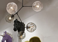 شفاف انشعاب حباب شیشه ای چراغ تعلیق اتاق ناهار خوری تزئینی