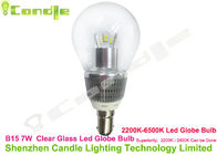 7W B15 LED گلوب لامپ قدرت بالا پاک کردن شیشه 360 درجه زاویه پرتو Ra80 Dimmable در CE
