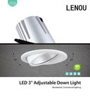 گرم حمام سفید / آشپزخانه Downlights چراغ بالا روشنایی 140 لومن / W
