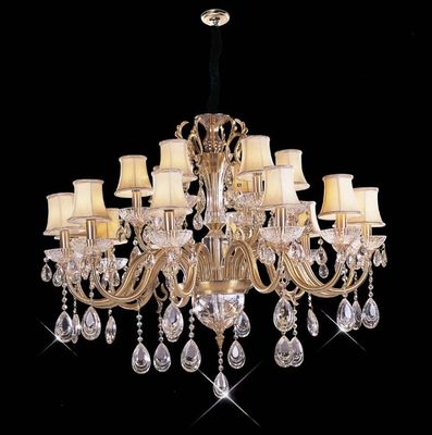 بالا لومن 18 چراغ 1050 X 820mm کریستال لوستر نورپردازی / تجاری LED آویز نورپردازی