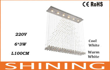220V / 110V دانلود سقف سفید 18W LED کریستال چراغ تکمیل طلایی