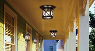 قهوه ای رنگ های تزئینی خارج حلق آویز سقفی چراغ های ضد آب شیشه ای لامپ