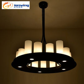 پیچیده گرد رهبری لوستر چراغ 20 شمع 4 چراغ LED رستوران نوار