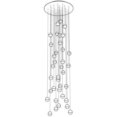 شفاف شیشه ای توپ LED لوستر چراغ شفاف معلق آویز
